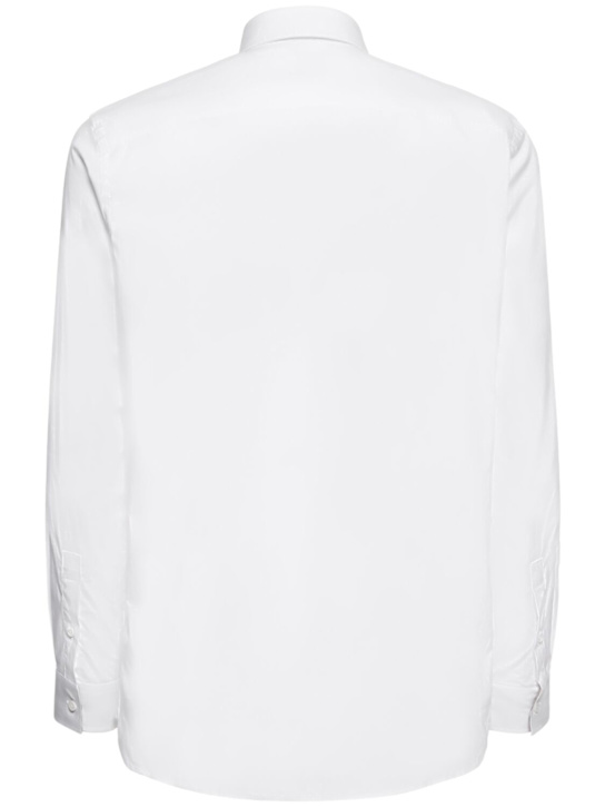 Burberry: Sherfield stretch cotton shirt - White - men_4 | Luisa Via Roma