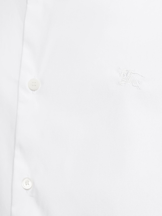 Burberry: Sherfield stretch cotton shirt - White - men_3 | Luisa Via Roma