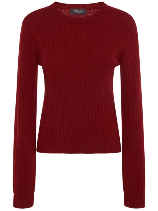 Loro Piana: Maras rib knit cashmere sweater - women_0 | Luisa Via Roma
