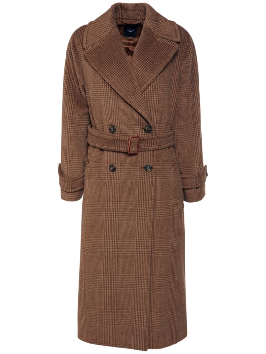 Weekend Max Mara: Garbo Prince of Wales belted long coat - women_0 | Luisa Via Roma