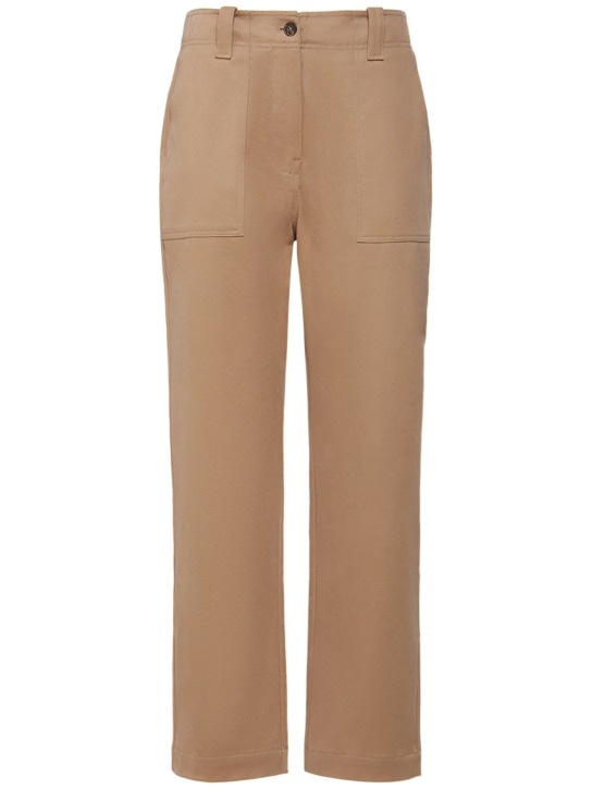 Weekend Max Mara: Gerade Hose aus Baumwolldrillich „Ottobre“ - Kamelhaarfarben - women_0 | Luisa Via Roma