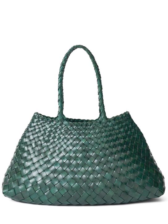 Dragon Diffusion: Big Santa Croce leather tote bag - Military Green - women_0 | Luisa Via Roma