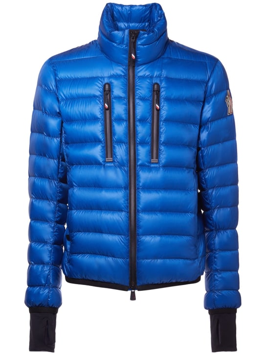 Moncler Grenoble: Hers short nylon down jacket - Indigo Blue - men_0 | Luisa Via Roma