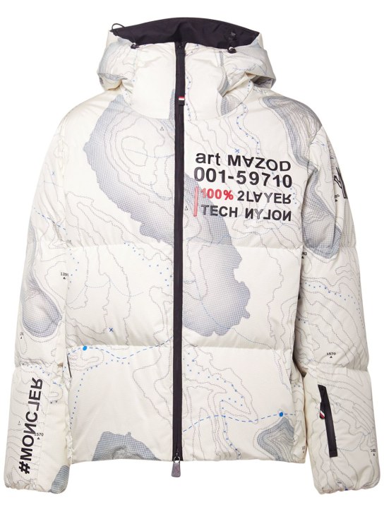 Moncler Grenoble: Mazod printed nylon down jacket - White/Multi - men_0 | Luisa Via Roma