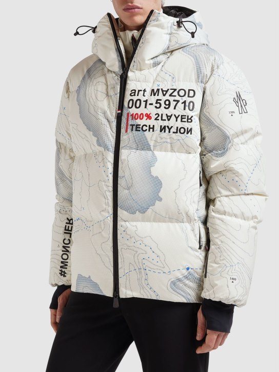 Moncler Grenoble: Mazod printed nylon down jacket - White/Multi - men_1 | Luisa Via Roma