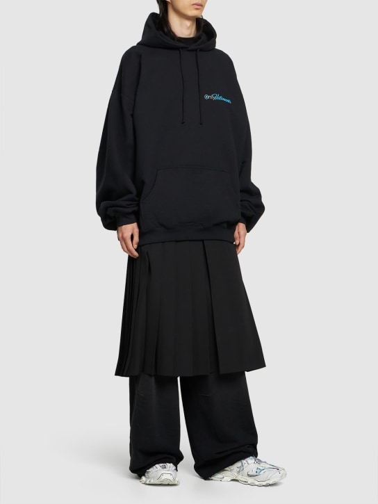 VETEMENTS: Only Vetements print molleton hoodie - Siyah - men_1 | Luisa Via Roma