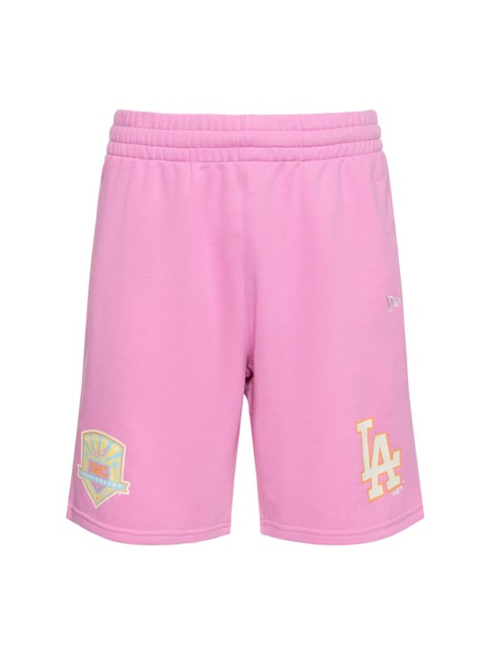 New Era: L.A. Dodgers cotton blend short - Pink - men_0 | Luisa Via Roma