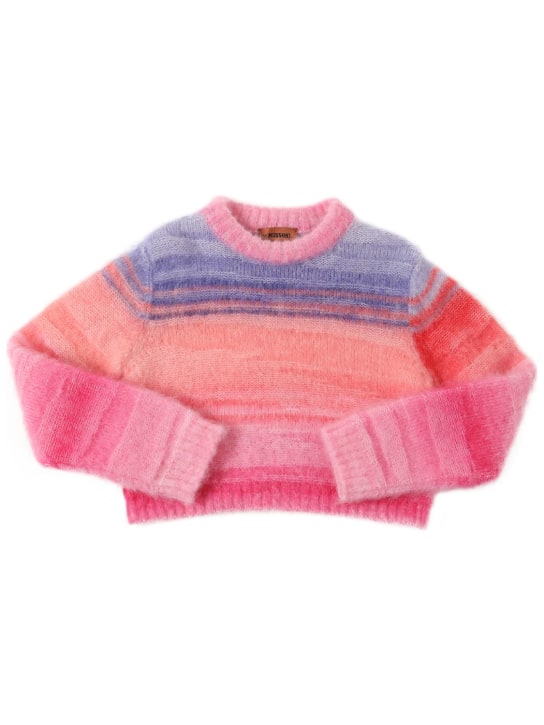 Missoni: Suéter corto de punto de alpaca y mohair - Multicolor - kids-girls_0 | Luisa Via Roma