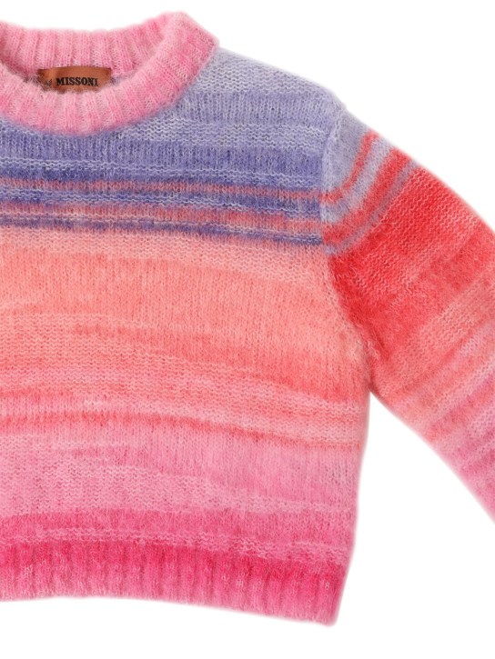 Missoni: Suéter corto de punto de alpaca y mohair - Multicolor - kids-girls_1 | Luisa Via Roma