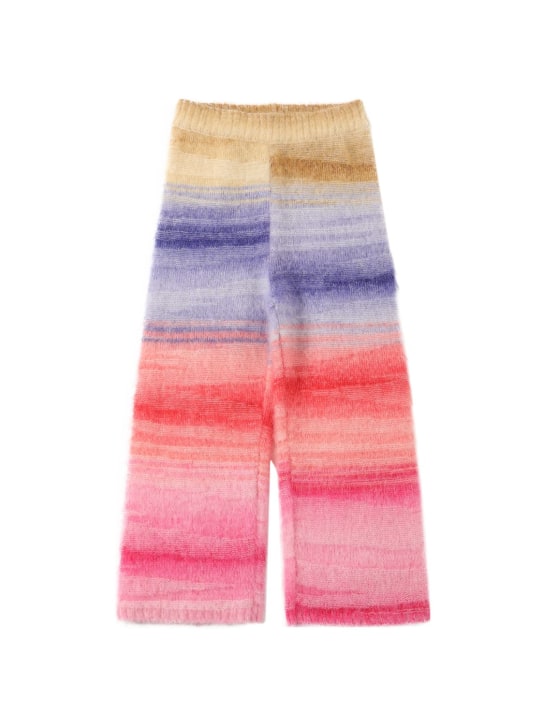 Missoni: Striped alpaca & mohair knit pants - Renkli - kids-girls_0 | Luisa Via Roma