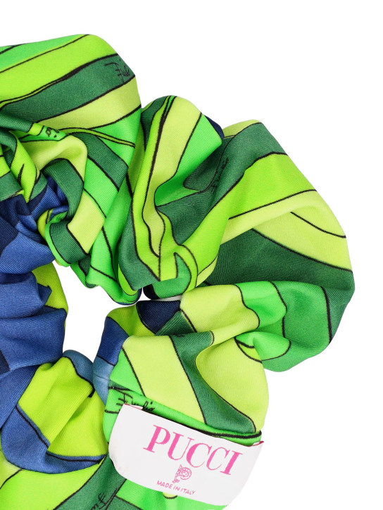 Pucci: Scrunchie medio in twill di seta stampato - Multicolore - women_1 | Luisa Via Roma