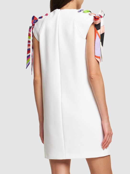 Pucci: 科技织物绉纱迷你连衣裙 - 白色 - women_2 | Luisa Via Roma