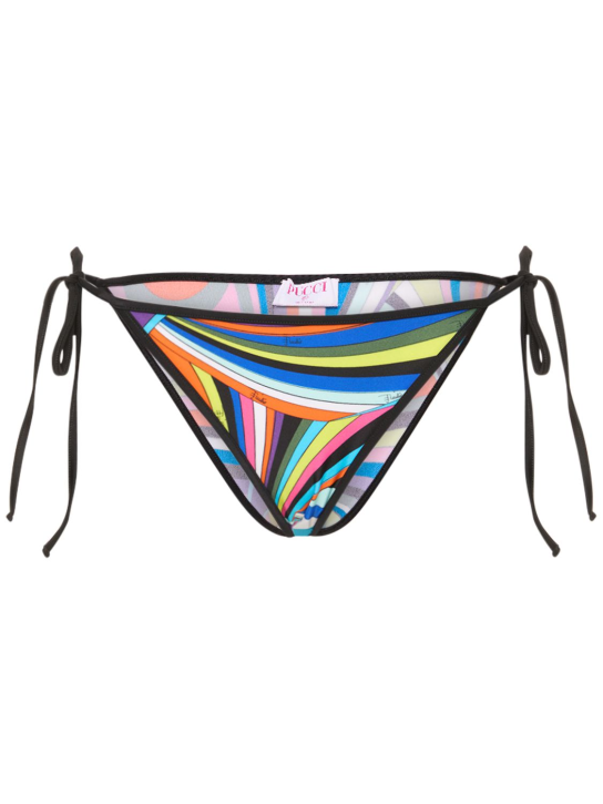 Pucci: Iride printed Lycra bikini bottoms - Mavi/Mor - women_0 | Luisa Via Roma