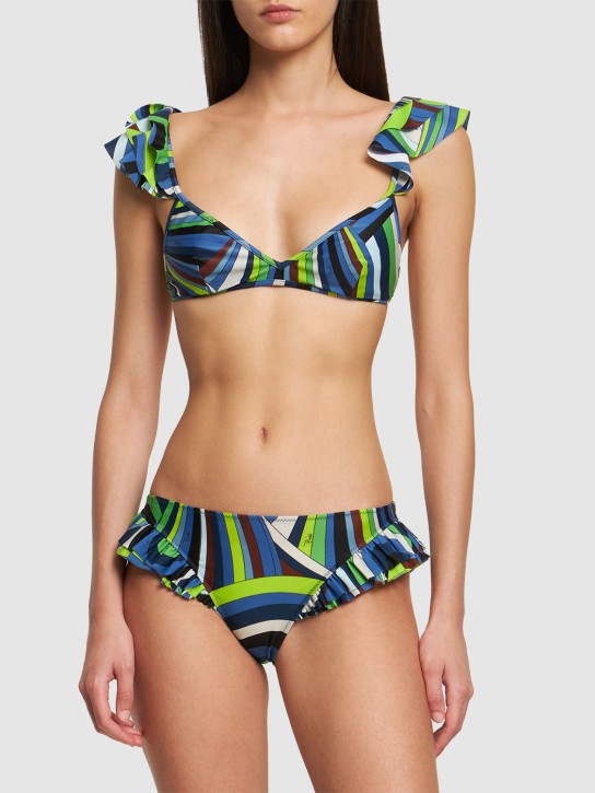 Pucci: Iride printed Lycra bikini bottoms - Multicolor - women_1 | Luisa Via Roma