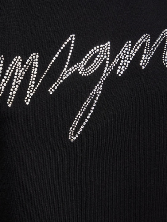 MSGM: Signature logo棉质平纹针织T恤 - women_1 | Luisa Via Roma