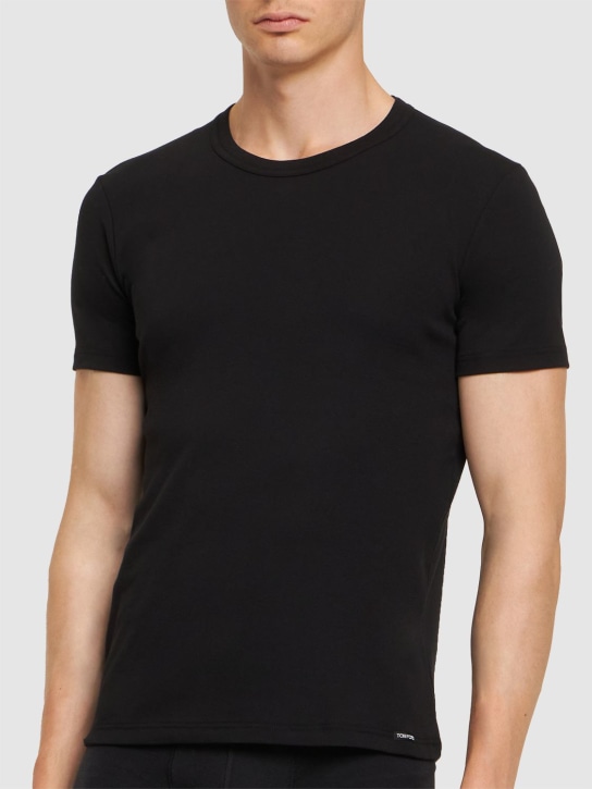 Tom Ford: T-shirt girocollo in jersey di cotone - men_1 | Luisa Via Roma
