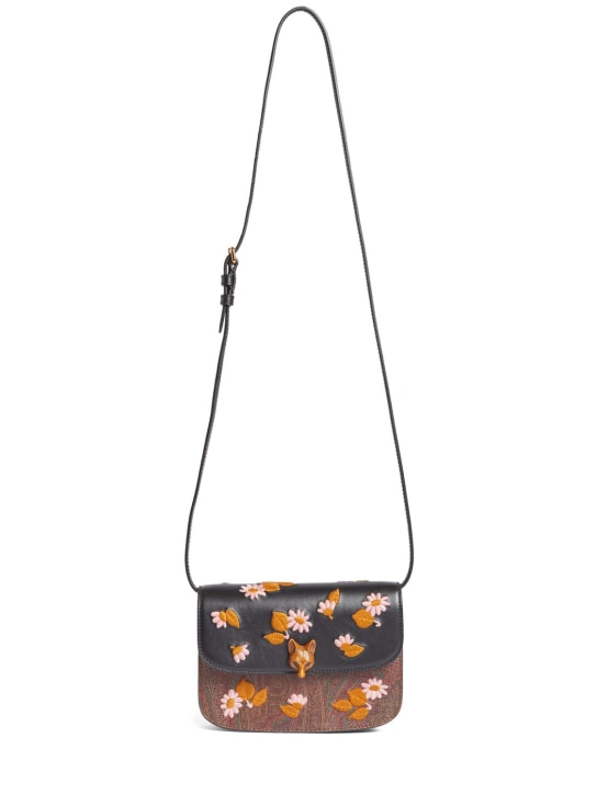 Etro: Embroidered arnica paisley shoulder bag - women_0 | Luisa Via Roma