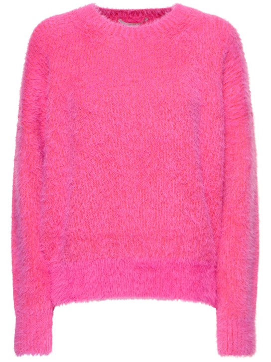 Stella McCartney: Flauschiger Strickpullover - Rosa - women_0 | Luisa Via Roma
