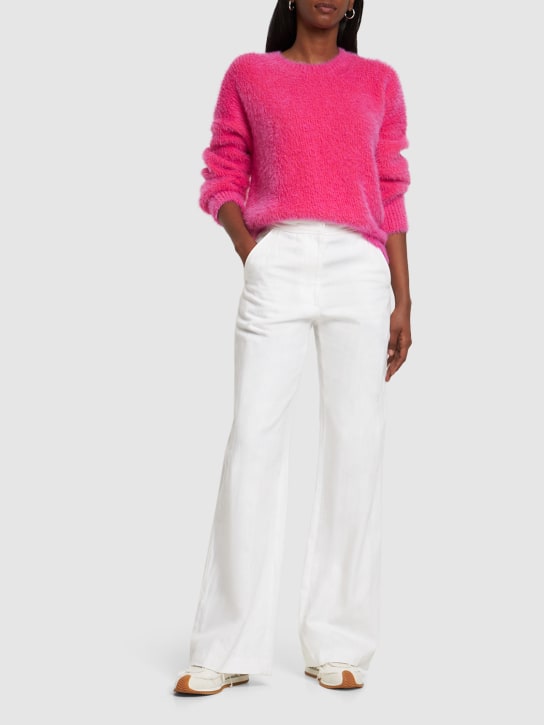 Stella McCartney: Flauschiger Strickpullover - Rosa - women_1 | Luisa Via Roma
