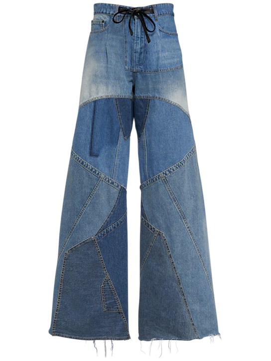 Tom Ford: Jeans larghi in denim patchwork - Blu - women_0 | Luisa Via Roma