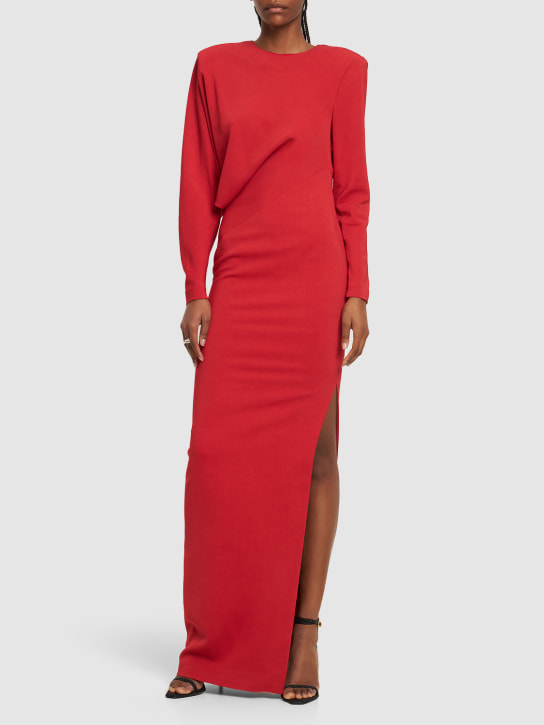 Roland Mouret: Vestito maxi in cady di viscosa stretch - Rosso - women_1 | Luisa Via Roma