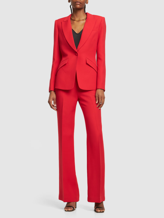 Roland Mouret: Single breast silk & wool blazer - Red - women_1 | Luisa Via Roma