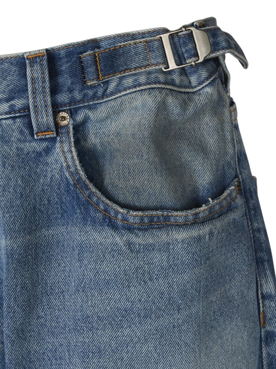 Balenciaga: 破洞棉质阔腿牛仔裤 - men_3 | Luisa Via Roma
