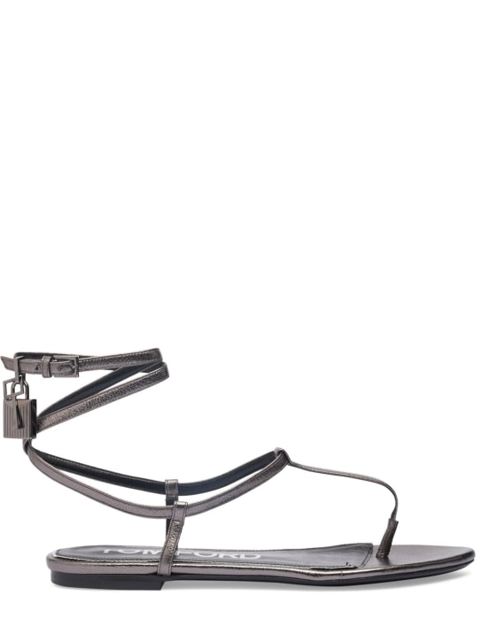 Tom Ford: Zapatos planos de piel laminada 5mm - women_0 | Luisa Via Roma