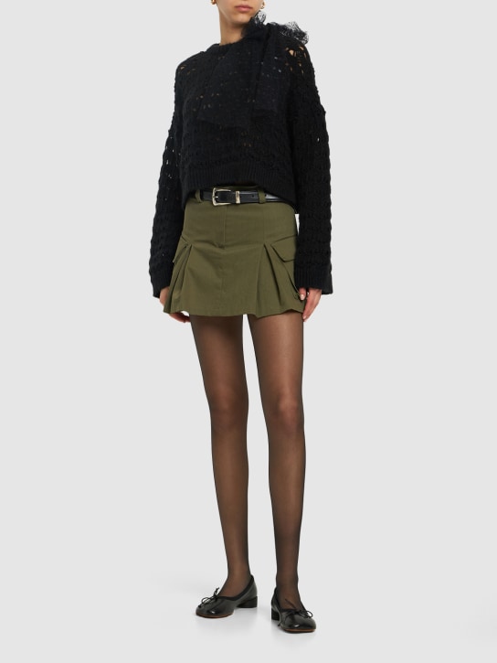 REDValentino: Acrylic blend knit sweater - Black - women_1 | Luisa Via Roma