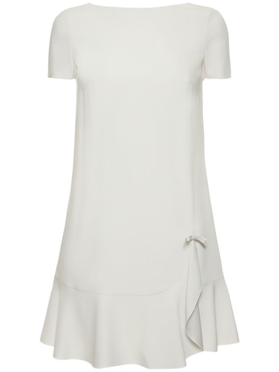 Crepe satin short sleeved mini dress - Thumbnail 1