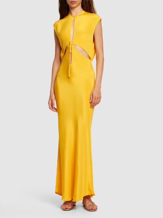Christopher Esber: Langes Seidensatinkleid „Triquetra“ - Mango - women_1 | Luisa Via Roma