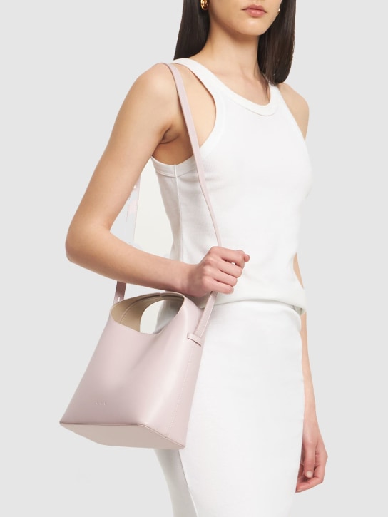 Aesther Ekme: Mini Sac smooth leather top handle bag - Violet Ice - women_1 | Luisa Via Roma