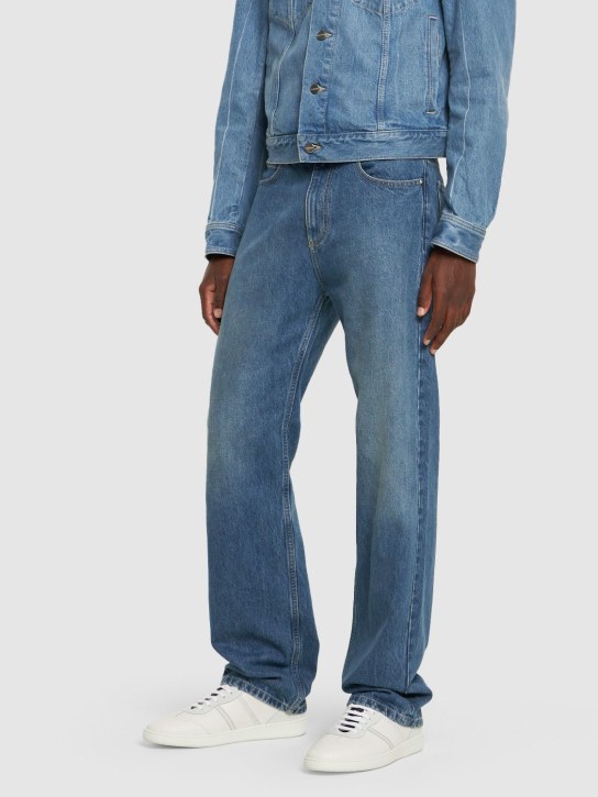 Ferragamo: Achille low top leather sneakers - men_1 | Luisa Via Roma