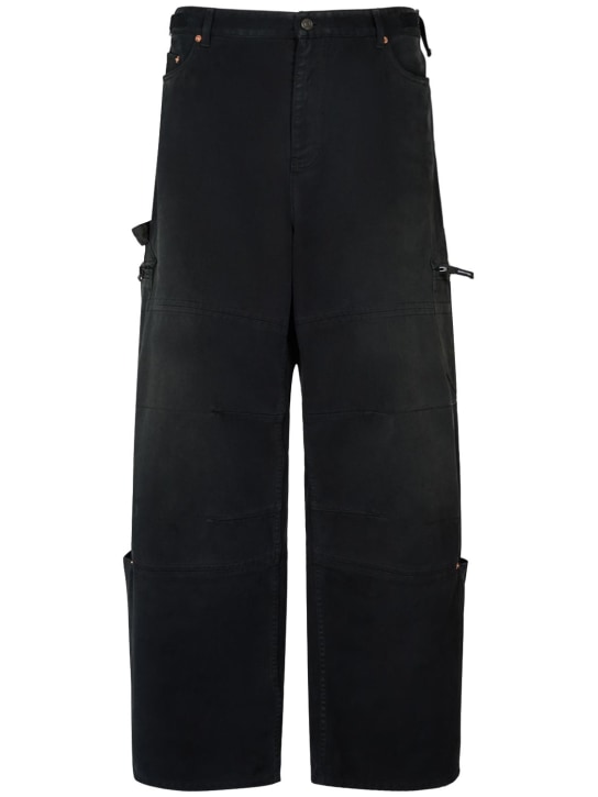 Balenciaga: Soft cotton denim jeans - Siyah - men_0 | Luisa Via Roma