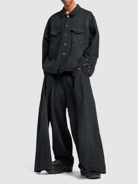 Balenciaga: Soft cotton denim jeans - Black - men_1 | Luisa Via Roma