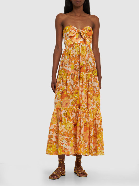 Zimmermann: Raie printed cotton maxi dress - Multicolor - women_1 | Luisa Via Roma