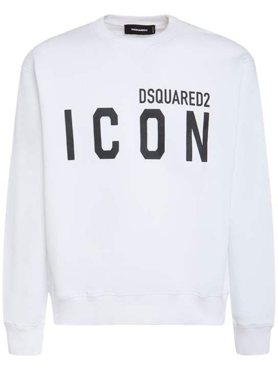 Dsquared2: Sweatshirt mit Logodruck - men_0 | Luisa Via Roma