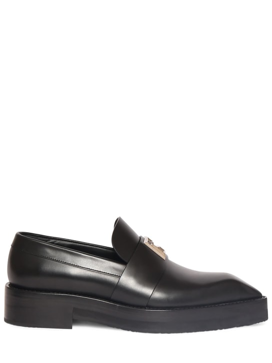 Balmain: Ben leather loafers - Black - men_0 | Luisa Via Roma