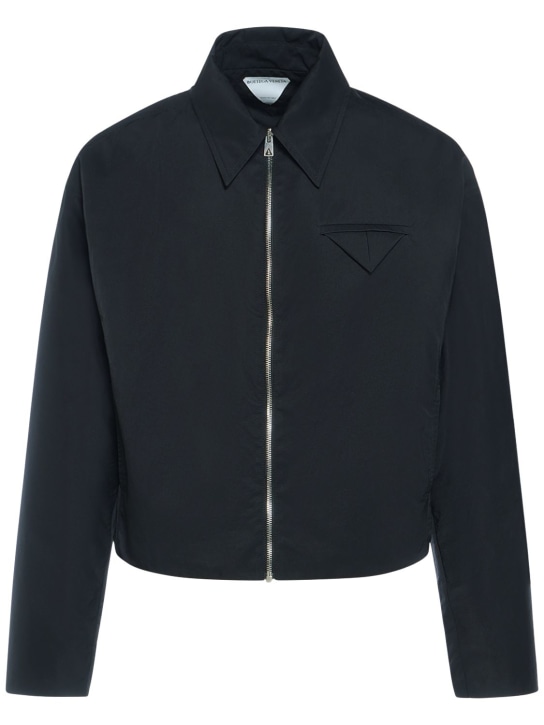 Bottega Veneta: Tech nylon jacket - Navy - men_0 | Luisa Via Roma