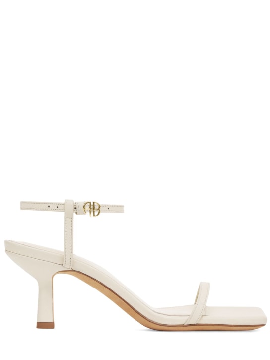 ANINE BING: 65mm Invisible leather sandals - women_0 | Luisa Via Roma