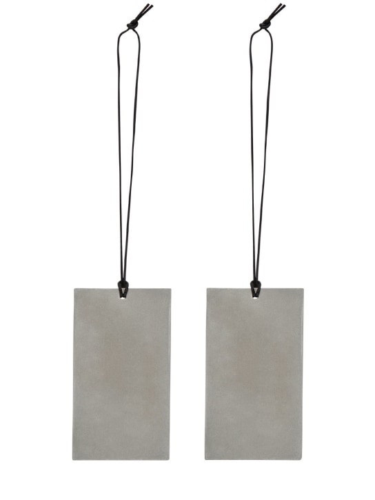 Balenciaga: Set of 2 scented ceramic tags - Grey/Black - ecraft_1 | Luisa Via Roma