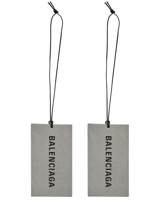 Balenciaga: 香氛陶瓷吊牌2个套装 - 灰色/黑色 - ecraft_0 | Luisa Via Roma