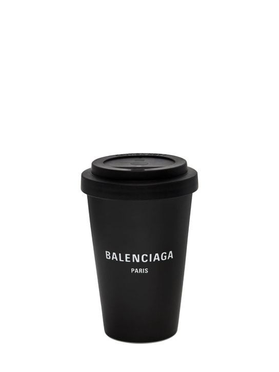 Balenciaga: Tasse à café en porcelaine Paris - Noir - ecraft_0 | Luisa Via Roma