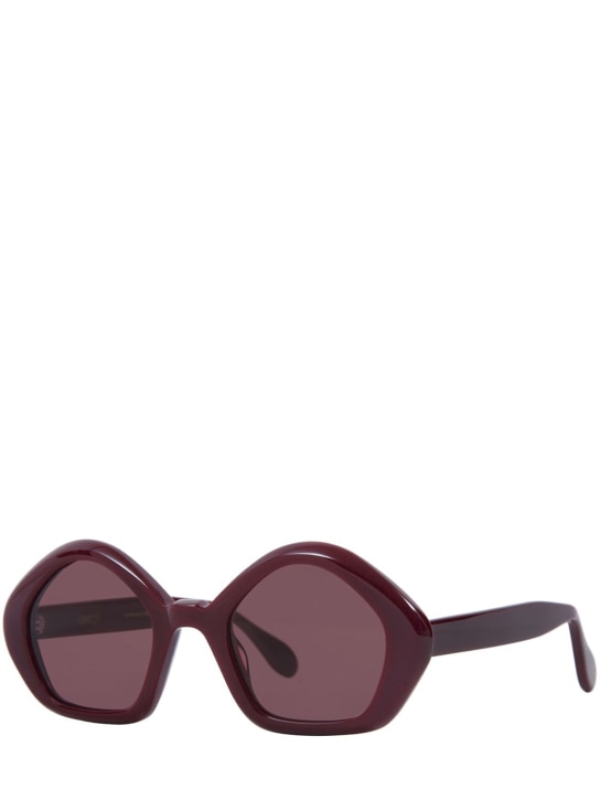 Delarge: Rocky round acetate sunglasses - Bordeaux - women_1 | Luisa Via Roma