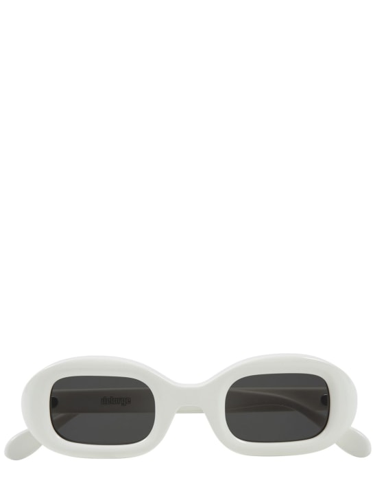Delarge: Flow oval acetate sunglasses - Butter/Grey - women_0 | Luisa Via Roma
