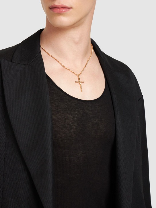 Dolce&Gabbana: Crucifix charm long necklace - men_1 | Luisa Via Roma