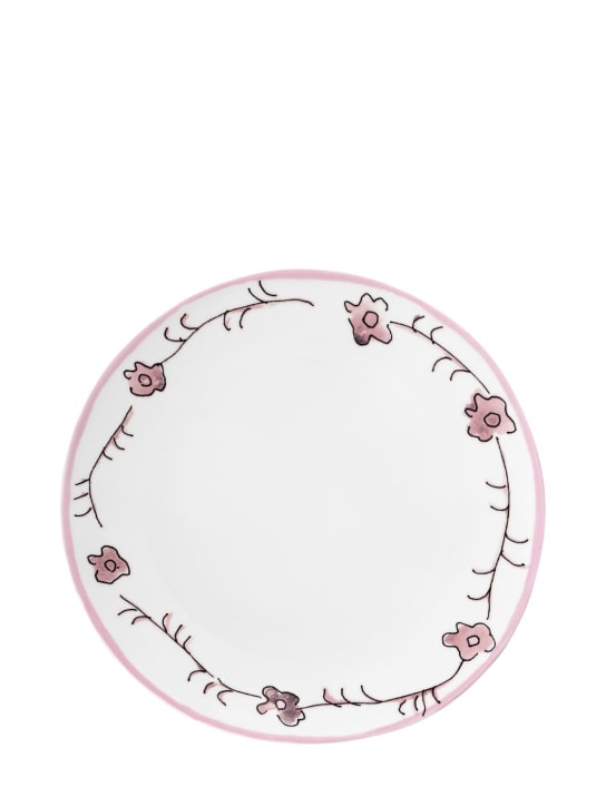Marni By Serax: Set of 2 Dark Viola plates - White/Pink - ecraft_0 | Luisa Via Roma