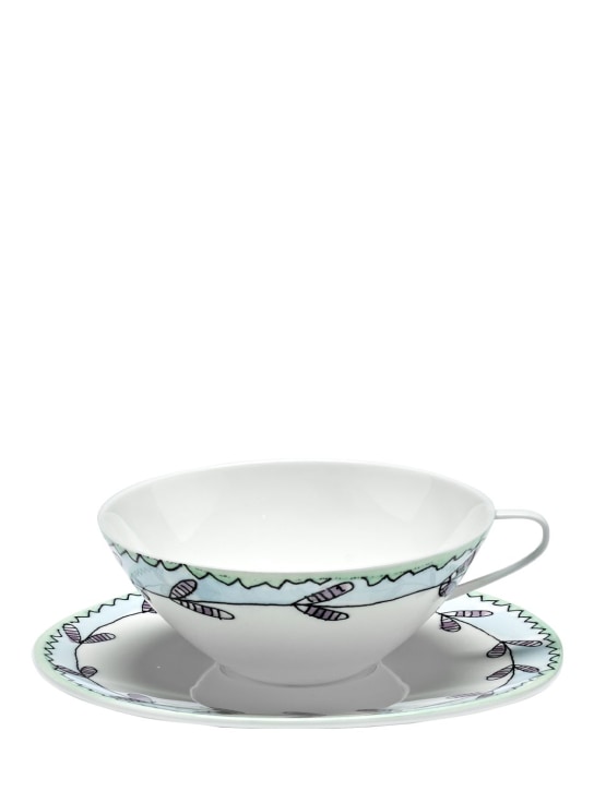 Marni By Serax: Set of 2 Blossom Milk teacups & saucers - Weiß - ecraft_0 | Luisa Via Roma