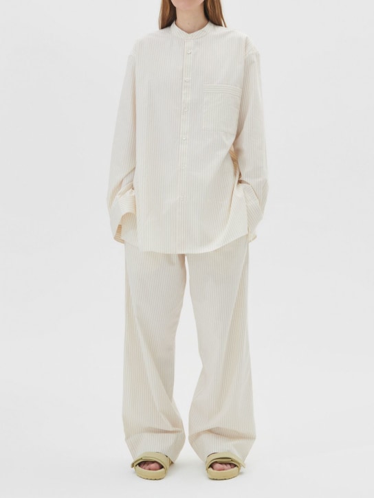 BIRKENSTOCK Tekla: Long sleeve sleep shirt - Beyaz/Bej - women_1 | Luisa Via Roma
