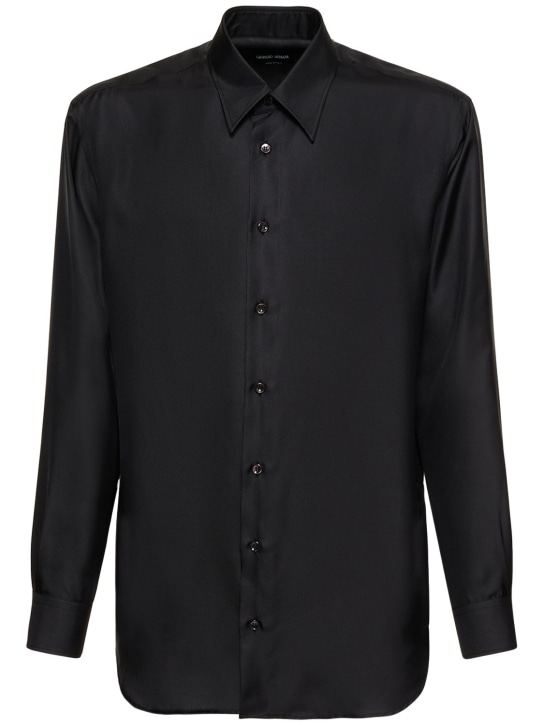 Giorgio Armani: LVR Exclusive silk shirt - men_0 | Luisa Via Roma